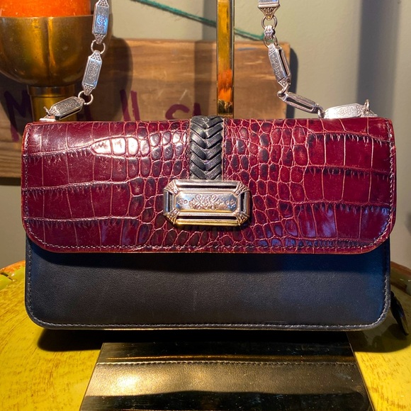 Brighton leather cross body wallet/purse with silver details - Picture 1 of 13